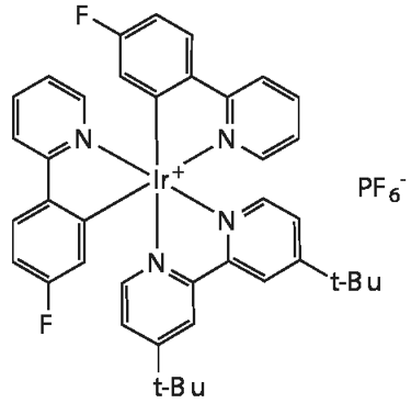 [2,2'-bis (4-tert-butylpyridine)] bis [2- (4-fluorophenyl) pyridine] iridium (III) hexafluorophosphate 1449110-90-0