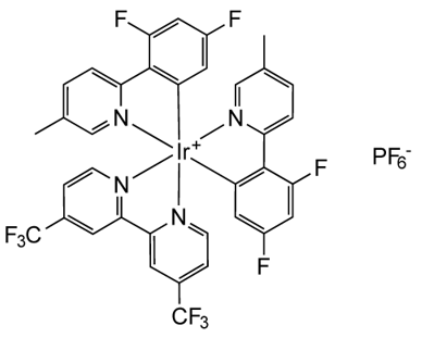 4,4'-Bis(trifluoromethyl)-2,2'-bipyridinebis[3,5-difluoro-2-[5-methyl-2-pyridinyl)phenyl] iridium(III) hexafluorophosphate 2229858-27-7 